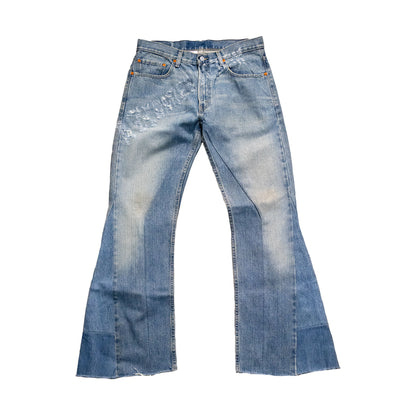 A.H.D DISTRESSED MONOGRAM DENIM